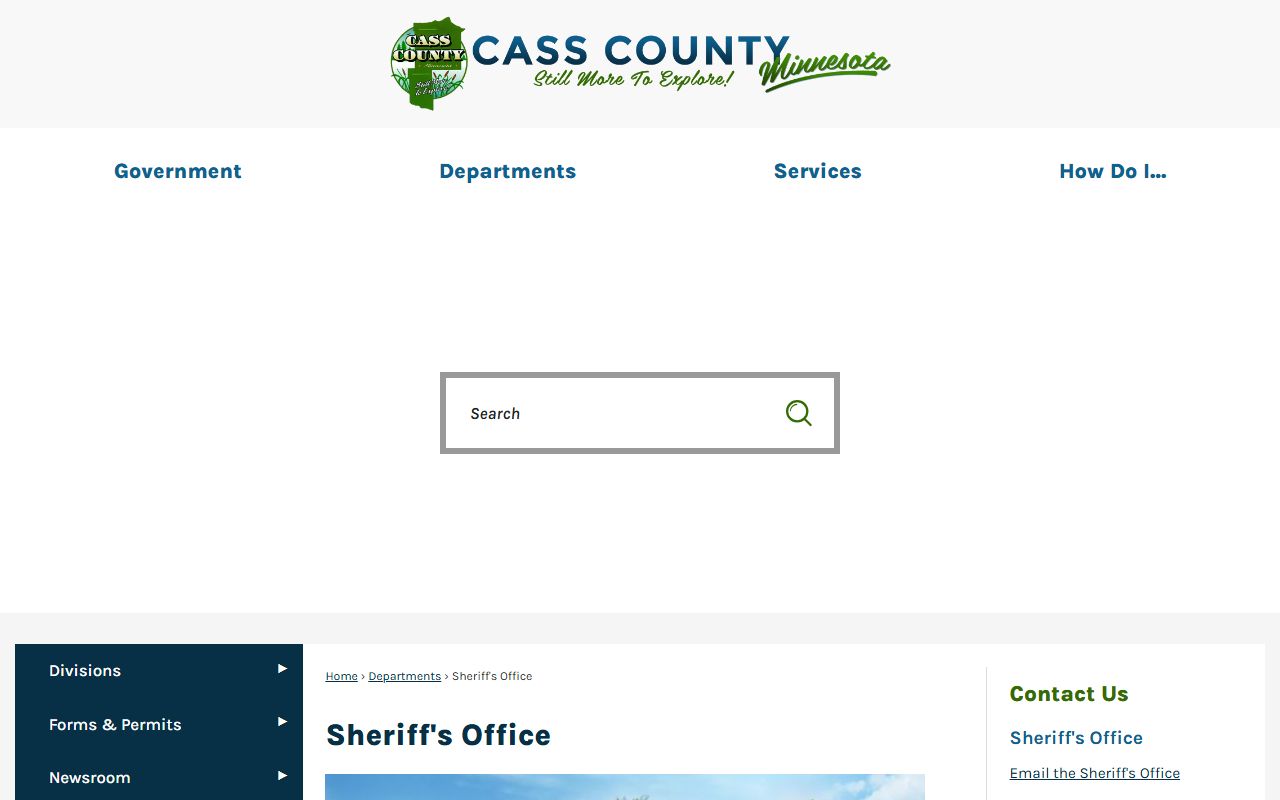 Cass County Sheriff's Office page