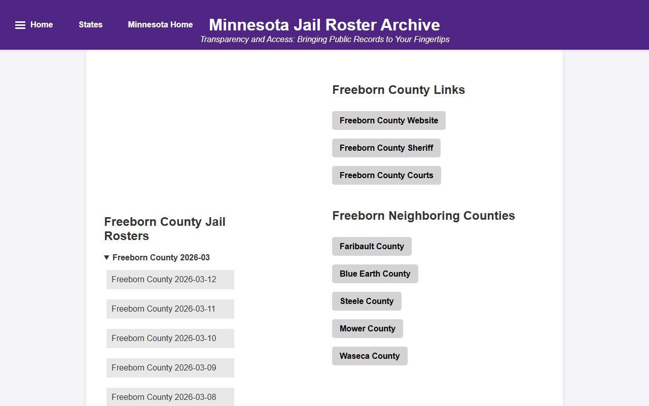 freeborn county sheriff jail rosters archive freeborn county booking releases
