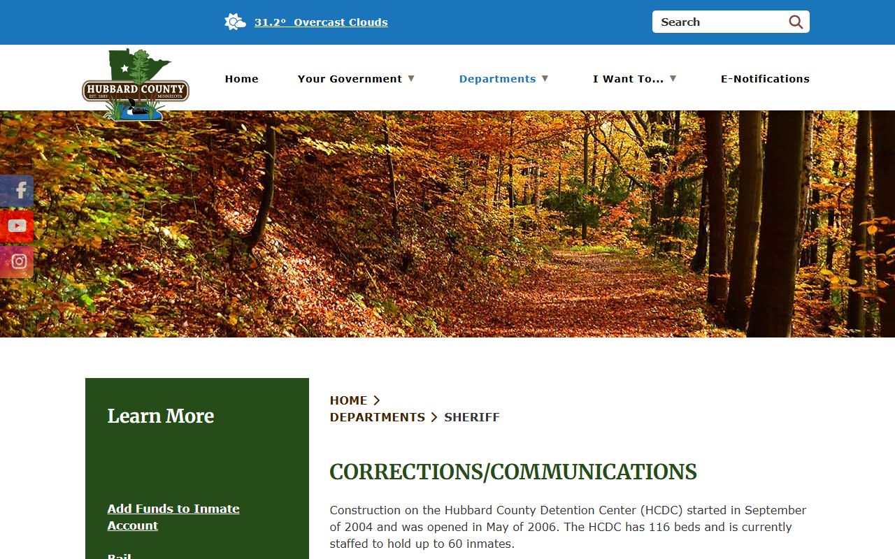 hubbard county sheriff corrections communications hubbard county booking releases
