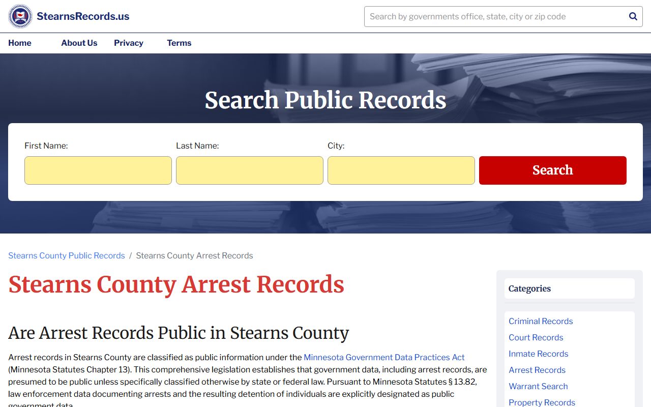 stearns county sheriff arrest records stearns county booking releases